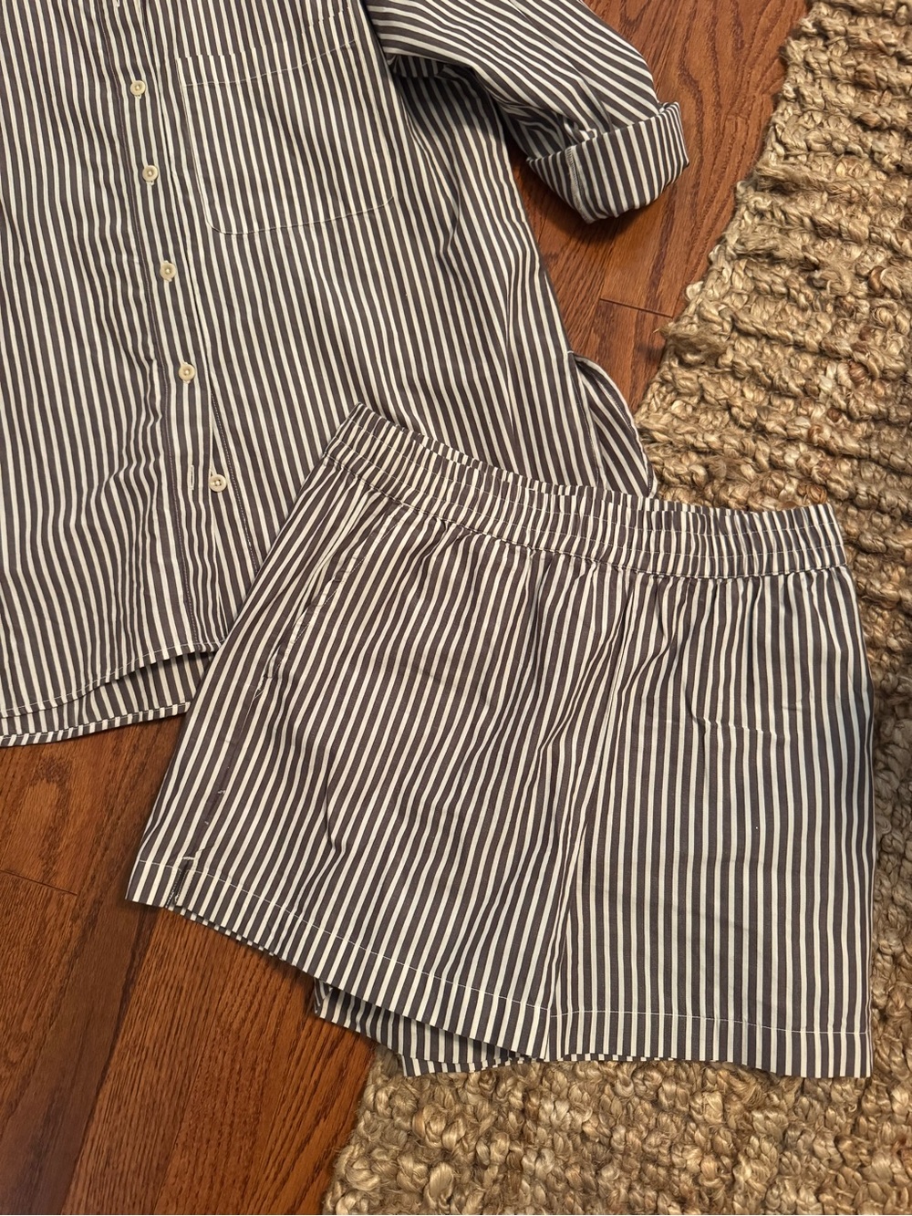 MATE the Label Striped Button Down and Shorts Set Small - Picture 3 of 5